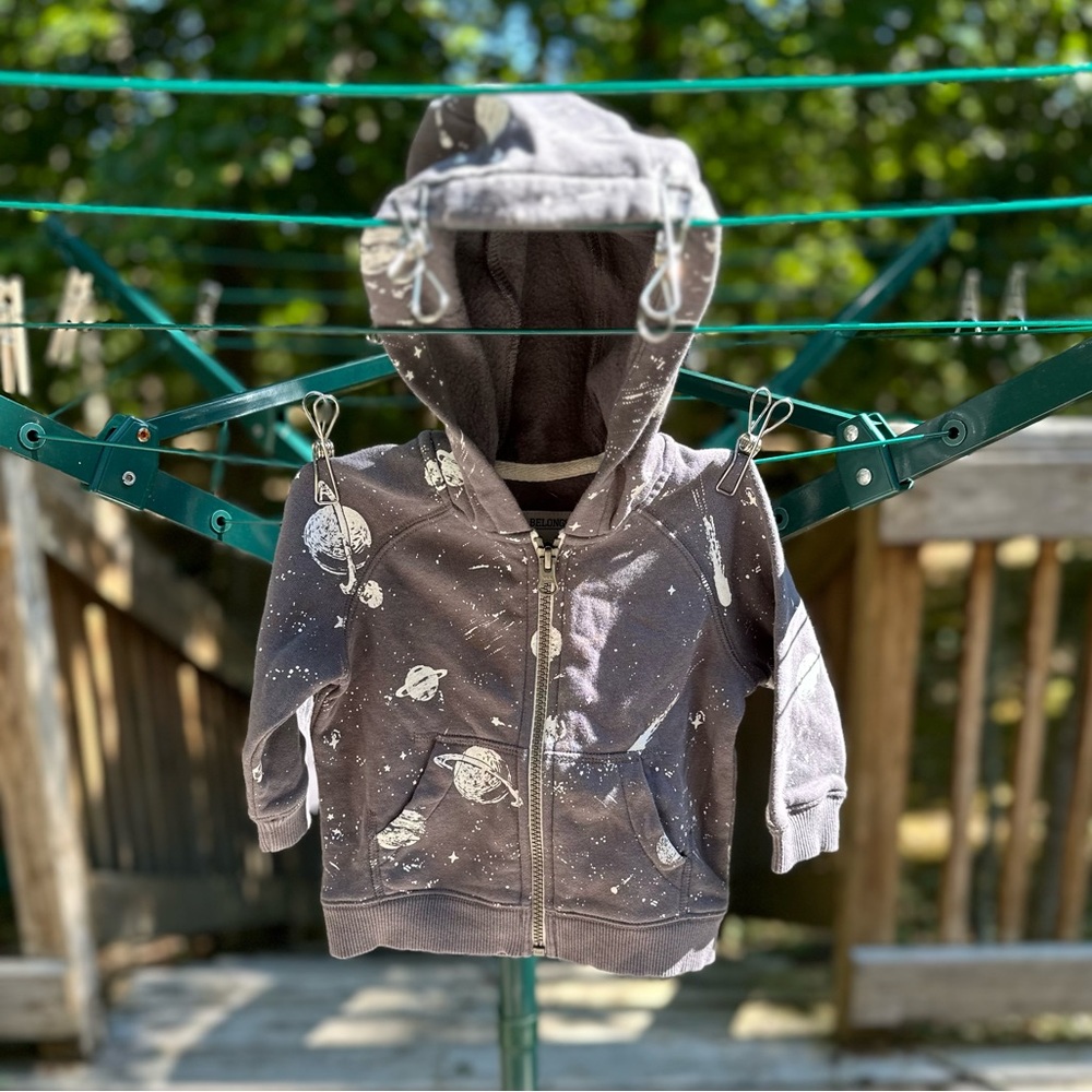 Carter’s Grey Outer Space Hoodie 12m